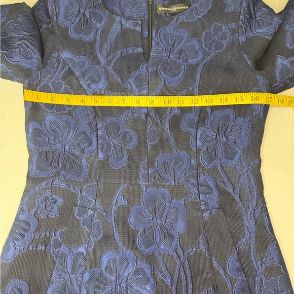 Roberto Quaglia Elegant Blue Floral Dress #192 - Picture 12 of 13